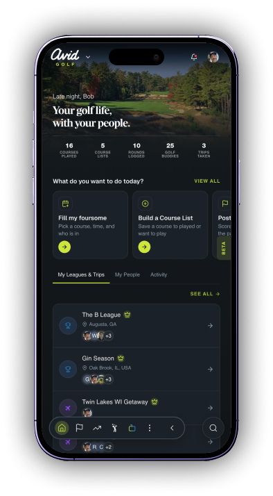 Avid round invitation screen on iPhone